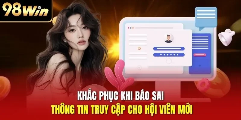 Khắc phục khi báo sai thông tin truy cập cho hội viên mới